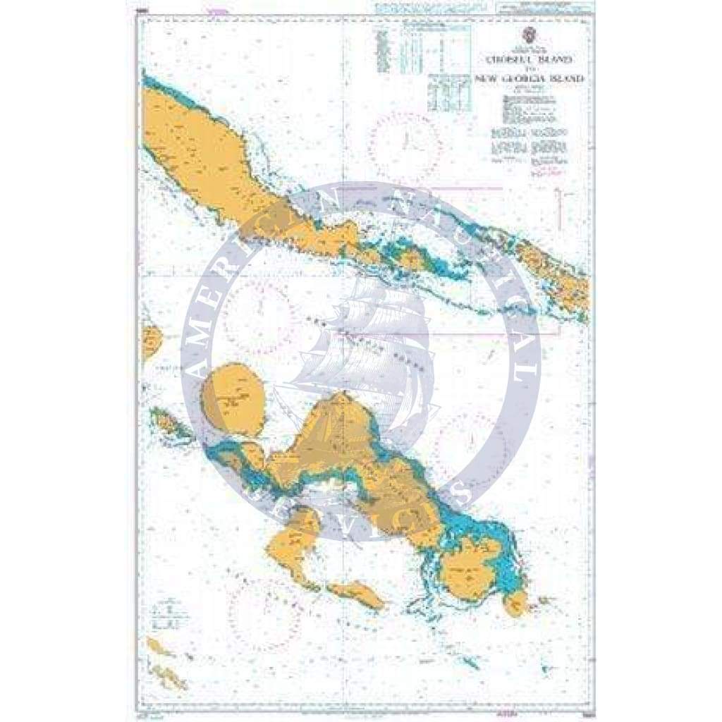 British Admiralty Nautical Chart 3995: Choiseul Island to New Georgia Island