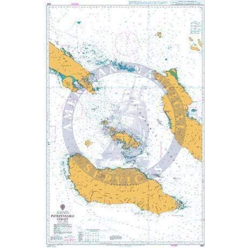British Admiralty Nautical Chart 3997: South Pacific Ocean, Solomon Islands, Indispensable Strait