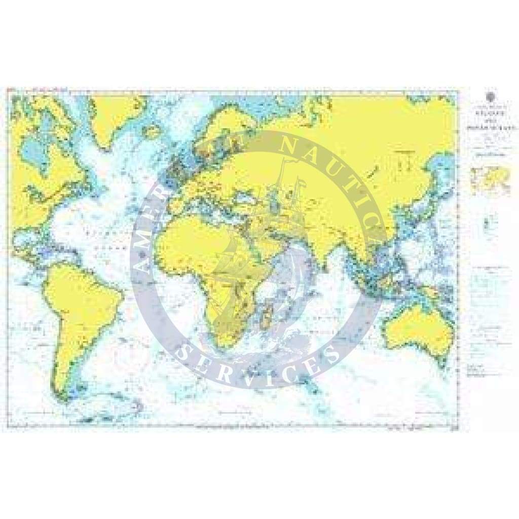 British Admiralty Nautical Chart 4001: A planning chart for the Atlantic and Indian Oceans