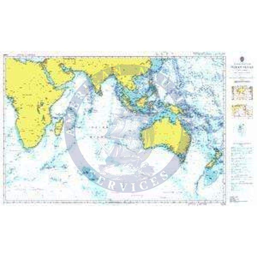 British Admiralty Nautical Chart  4005: A Planning Chart for the Indian Ocean