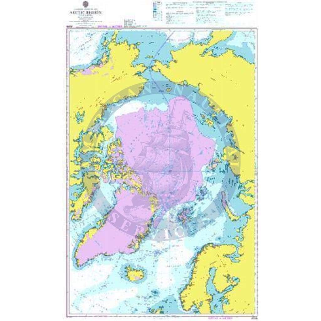 British Admiralty Nautical Chart  4006: A Planning Chart for the Arctic Region