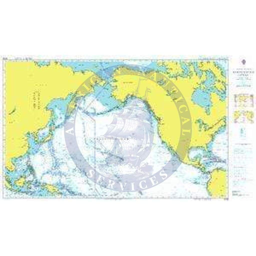 British Admiralty Nautical Chart  4008: A Planning Chart for the North Pacific Ocean