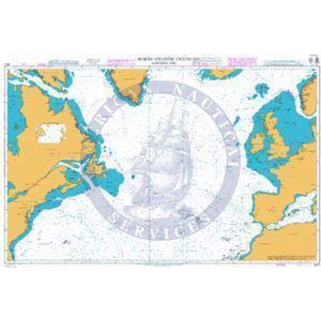 British Admiralty Nautical Chart  4011: North Atlantic Ocean Northern Part