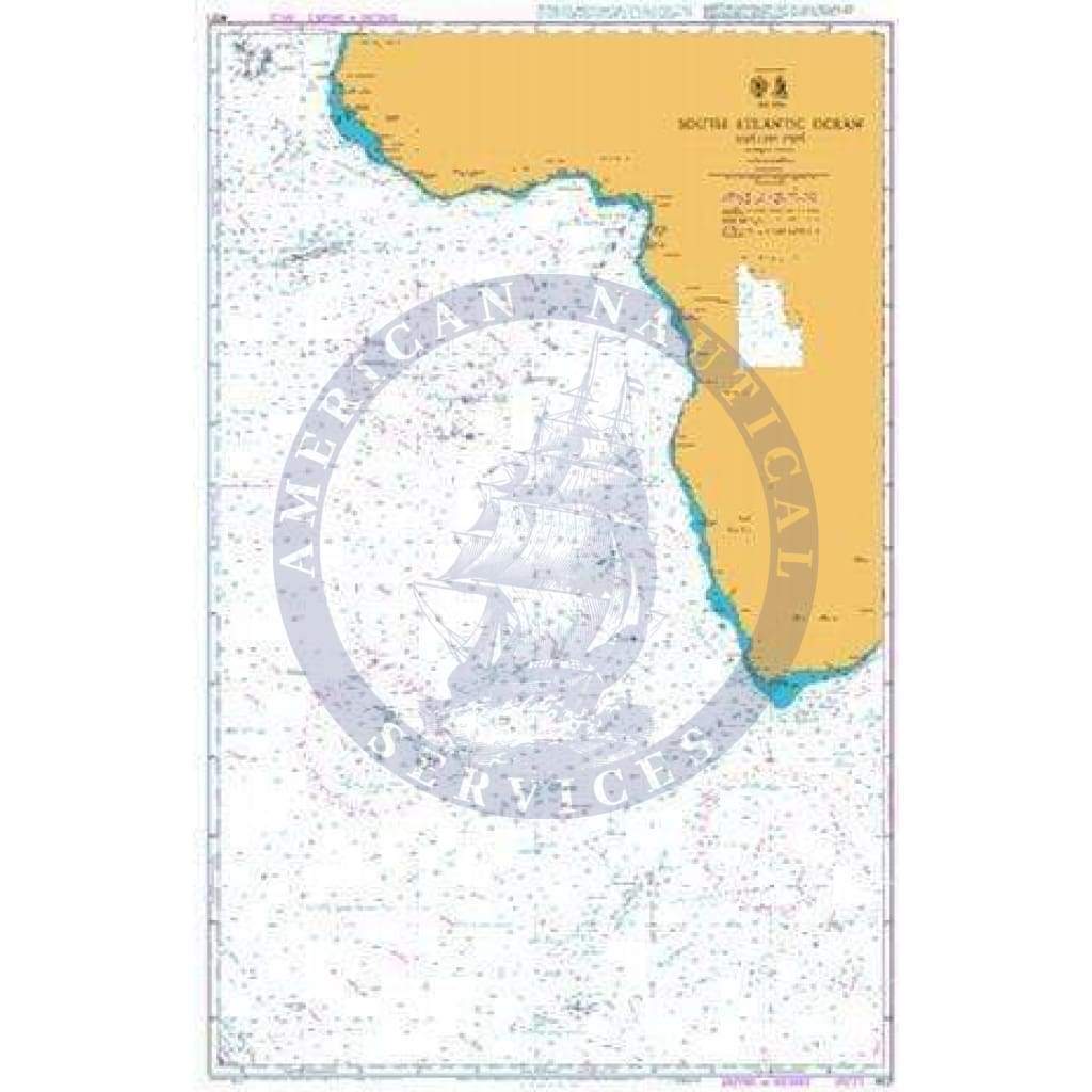British Admiralty Nautical Chart 4021: South Atlantic Ocean Eastern Part