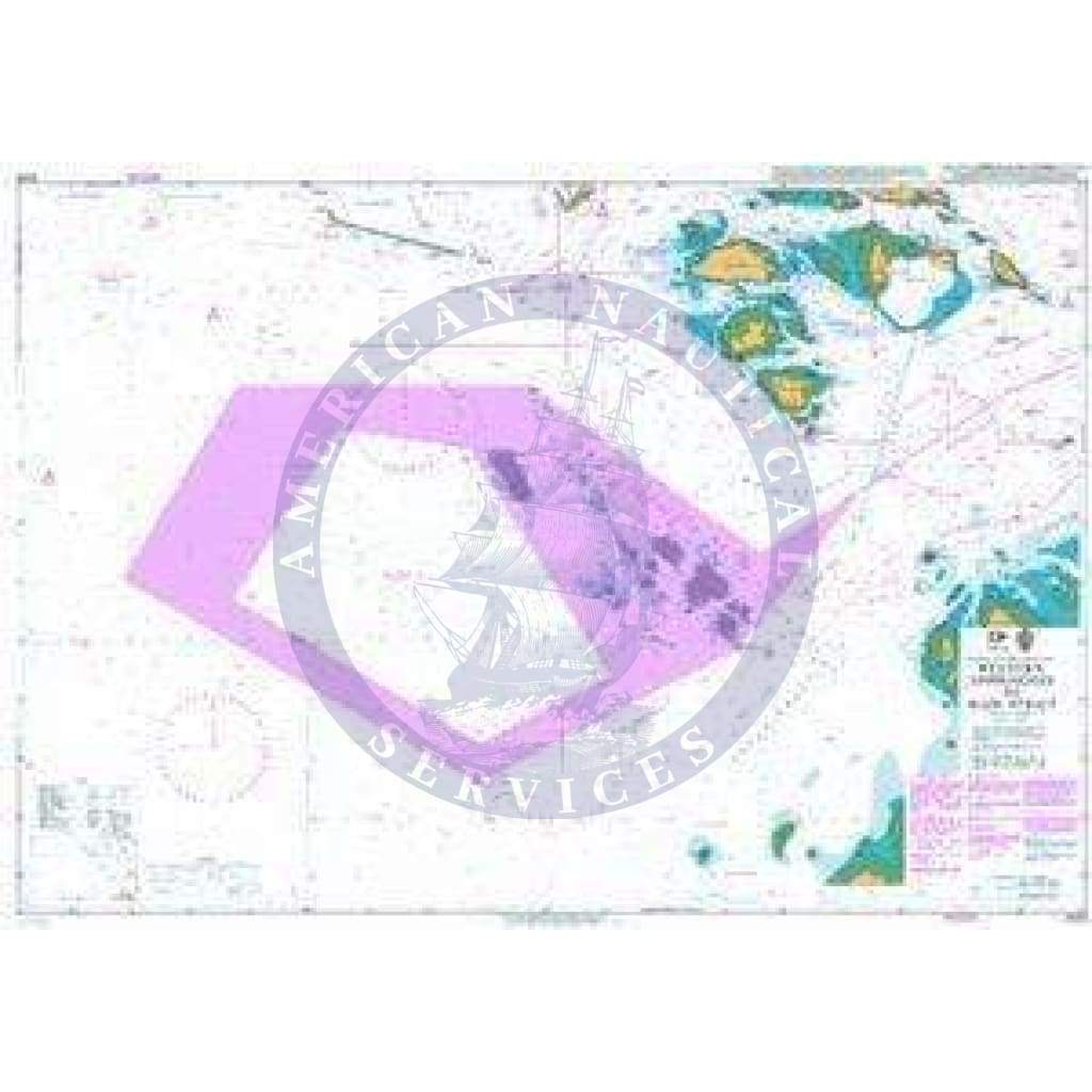 British Admiralty Nautical Chart 4039: Indonesia, Singapore and Malaysia, Western Approaches to Main Strait