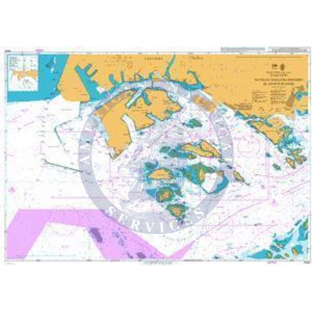 British Admiralty Nautical Chart 4040: Singapore, Indonesia and Malaysia, Tuas View to Pulau Sakijang Bendera (S. John's Island)