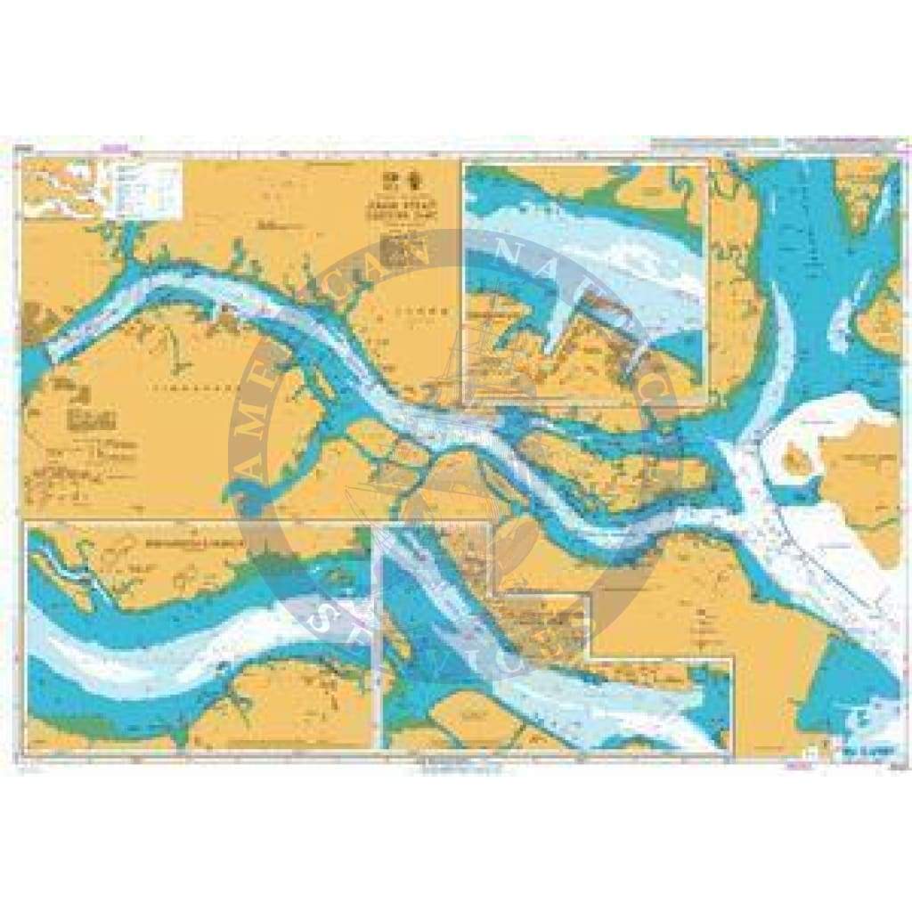 British Admiralty Nautical Chart 4044: Singapore and Malaysia, Johor Strait - Eastern Part