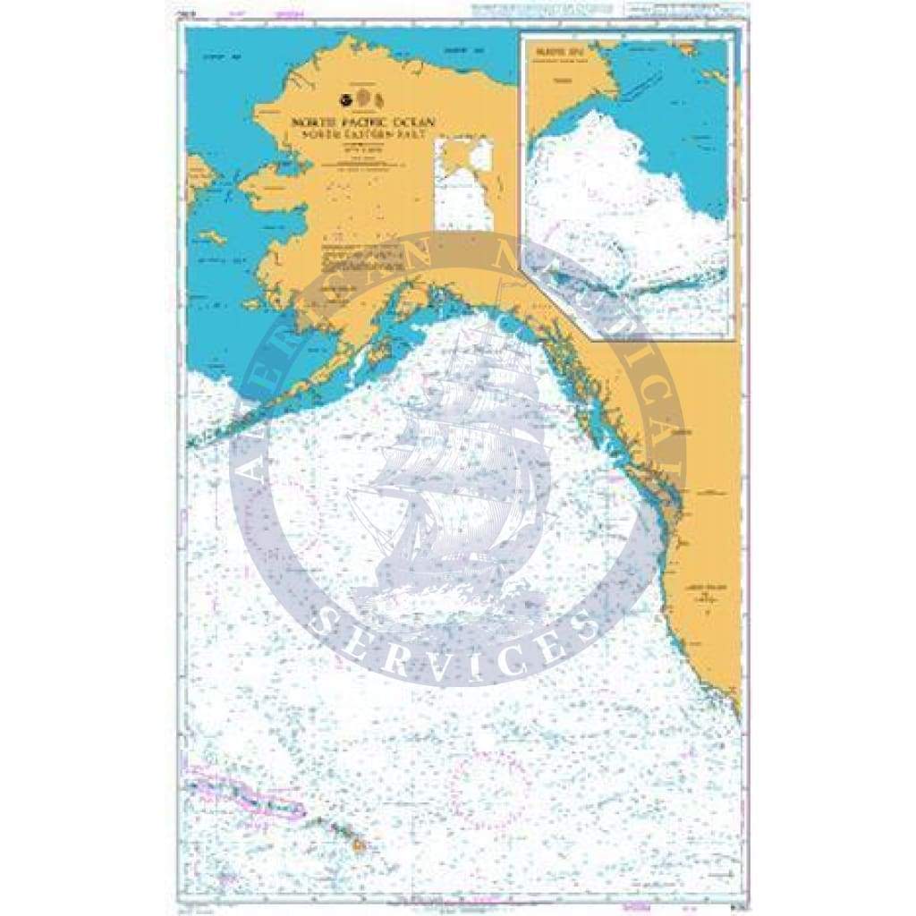 British Admiralty Nautical Chart 4050: North Pacific Ocean North Eastern Part