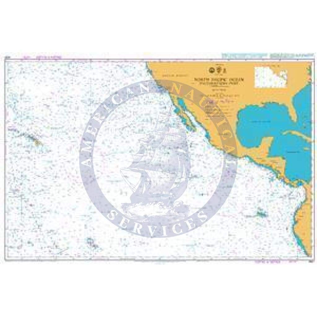 British Admiralty Nautical Chart 4051: North Pacific Ocean South Eastern Part