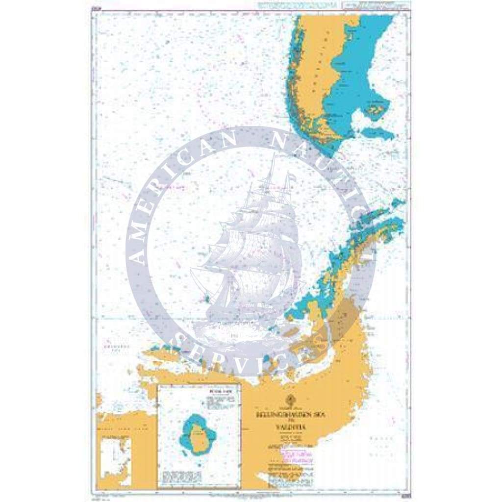 British Admiralty Nautical Chart  4063: Bellingshausen Sea to Valdivia