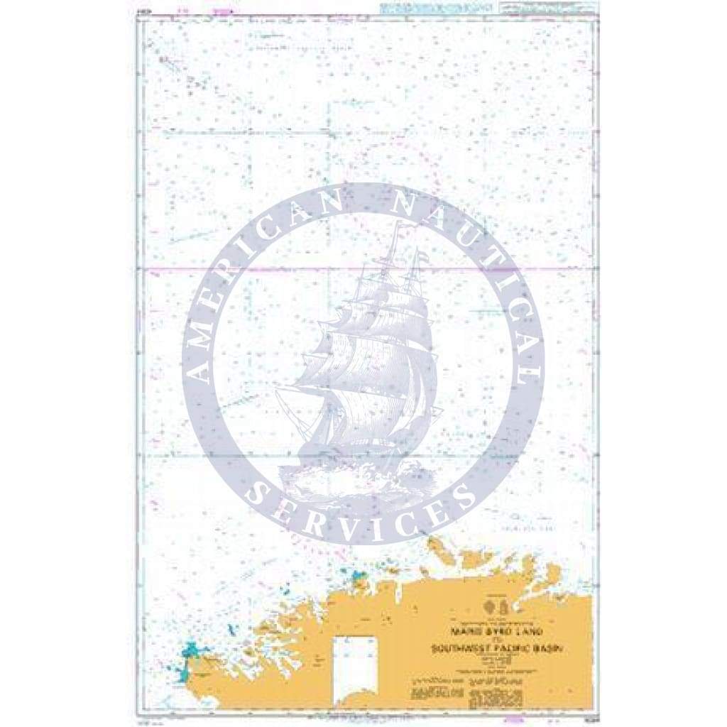 British Admiralty Nautical Chart 4064: Marie Byrd Land to Southwest Pacific Basin