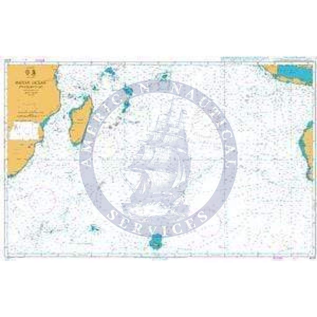 British Admiralty Nautical Chart 4070: Indian Ocean Southern Part