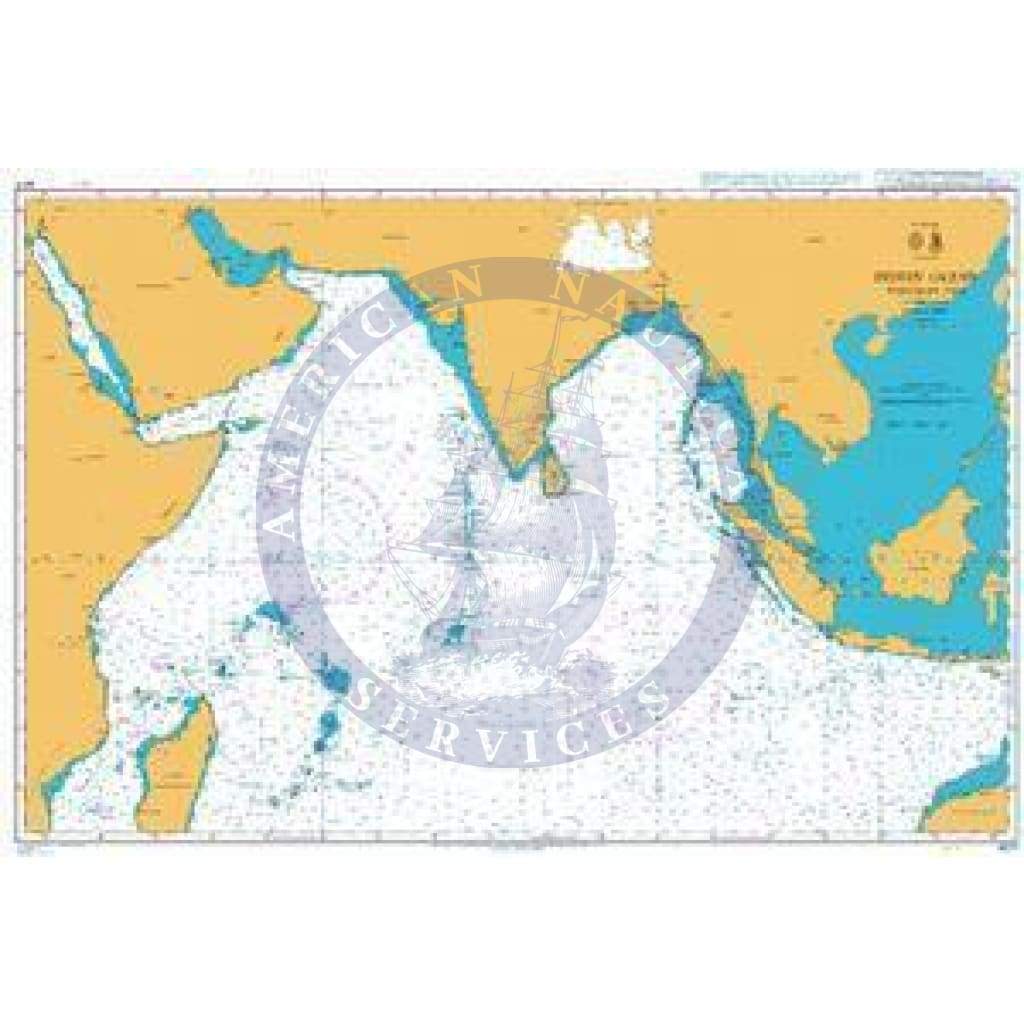 British Admiralty Nautical Chart 4071: Indian Ocean Northern Part