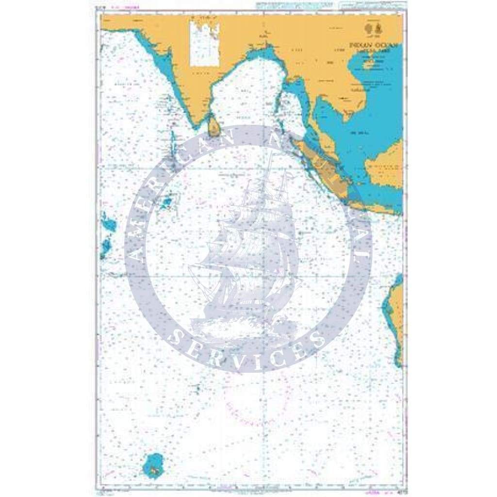 British Admiralty Nautical Chart 4073: Indian Ocean Eastern Part