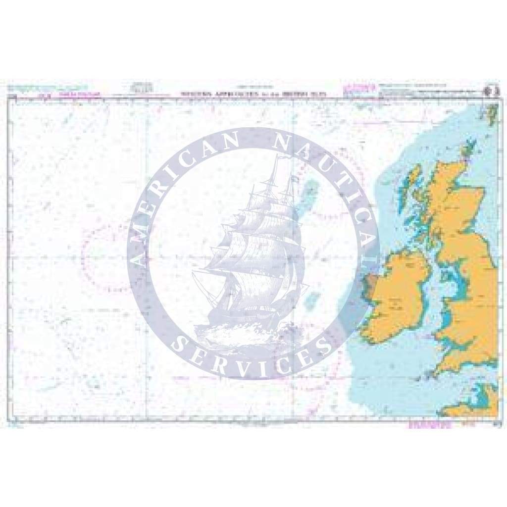 British Admiralty Nautical Chart 4102: North Atlantic Ocean, Western Approaches to the British Isles