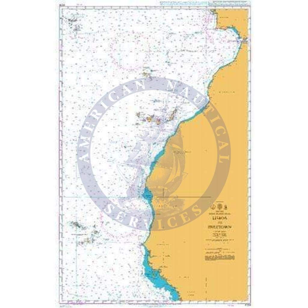 British Admiralty Nautical Chart 4104: Lisboa to Freetown