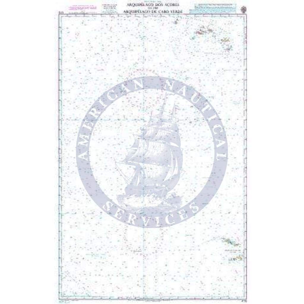 British Admiralty Nautical Chart 4115: Arquipelago dos Acores to the Arquipelago de Cabo Verde