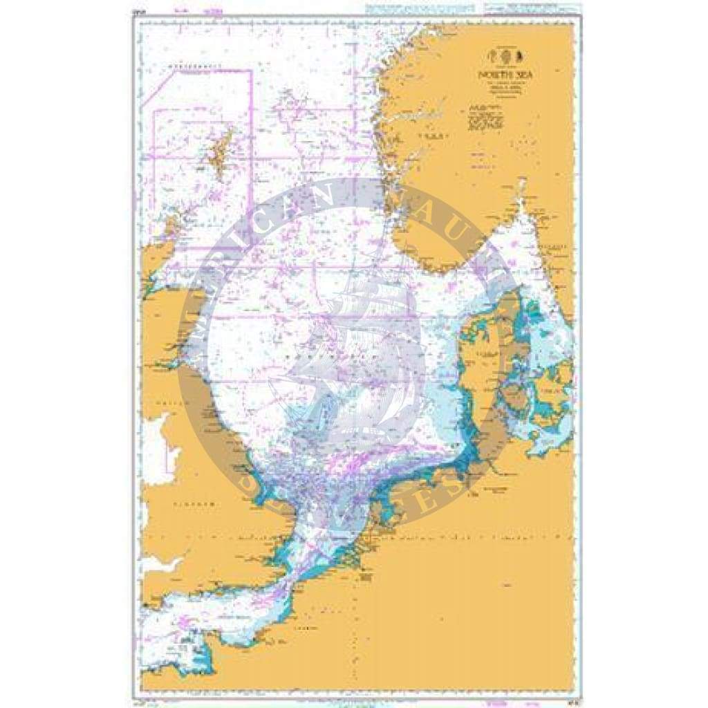 British Admiralty Nautical Chart 4140: North Sea - Amnautical