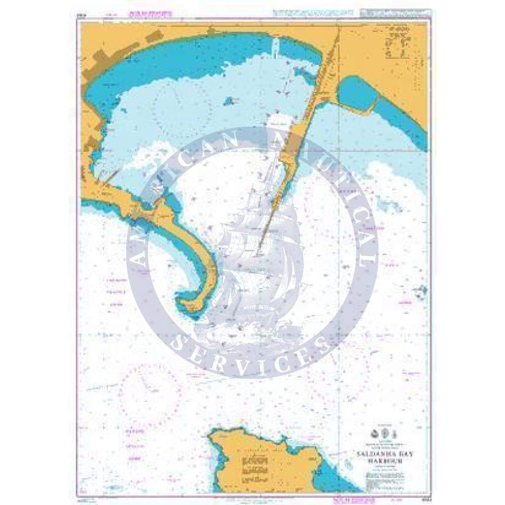 British Admiralty Nautical Chart 4142: Republic of South Africa, South West Coast, Saldanha Bay Harbour