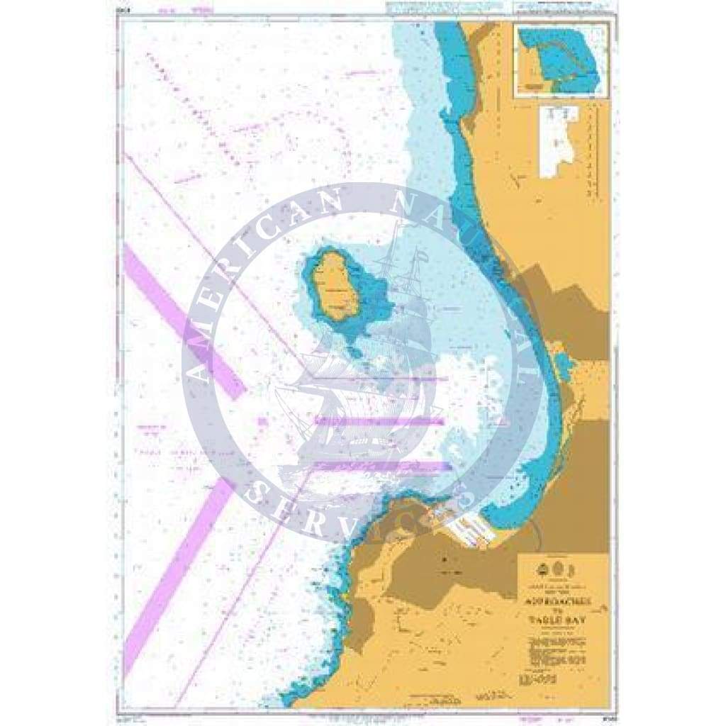 British Admiralty Nautical Chart 4148: Approaches to Table Bay
