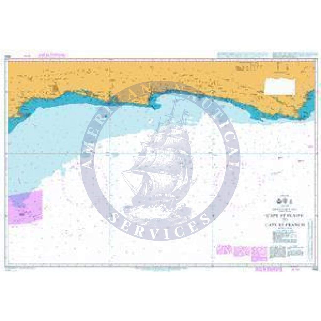British Admiralty Nautical Chart 4155: Cape St Blaize to Cape St Francis