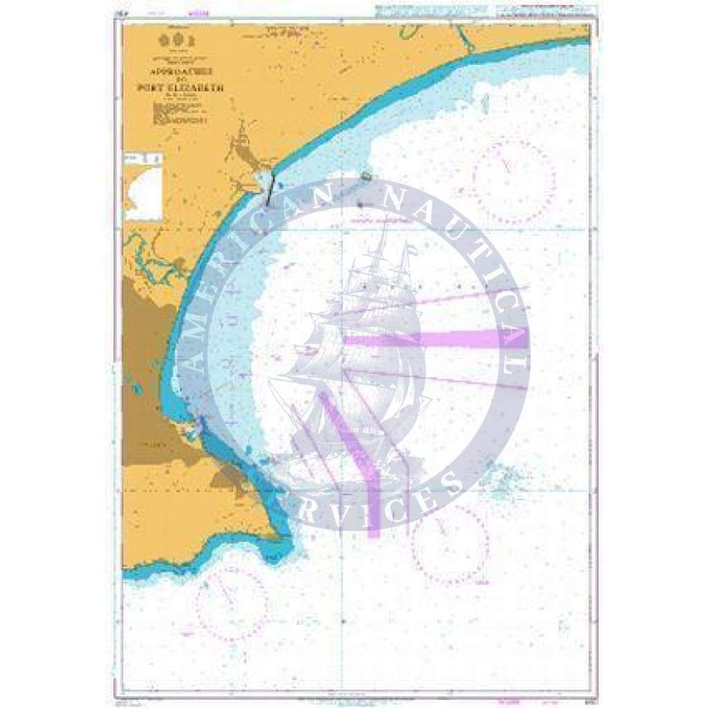 British Admiralty Nautical Chart 4157: Republic of South Africa, South Coast, Approaches to Port Elizabeth