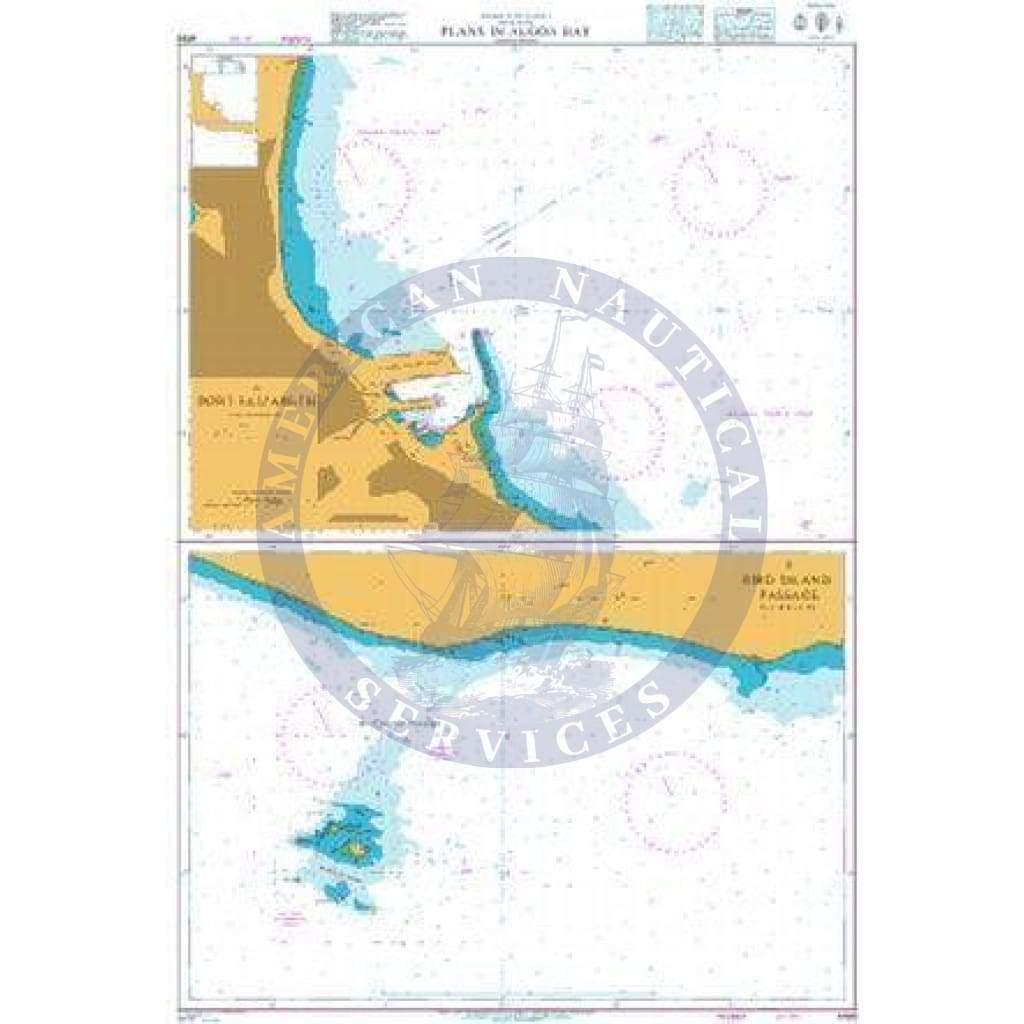 British Admiralty Nautical Chart 4158: Republic of South Africa, South Coast, Plans in Algoa Bay