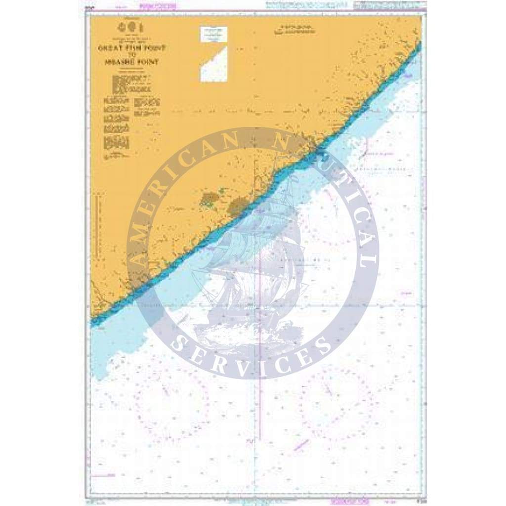 British Admiralty Nautical Chart 4159: Great Fish Point to Mbashe Point