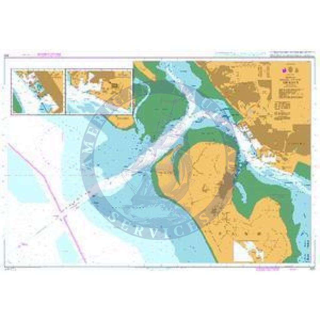 British Admiralty Nautical Chart 420: North Sea - Denmark - West Coast, Port of Esbjerg