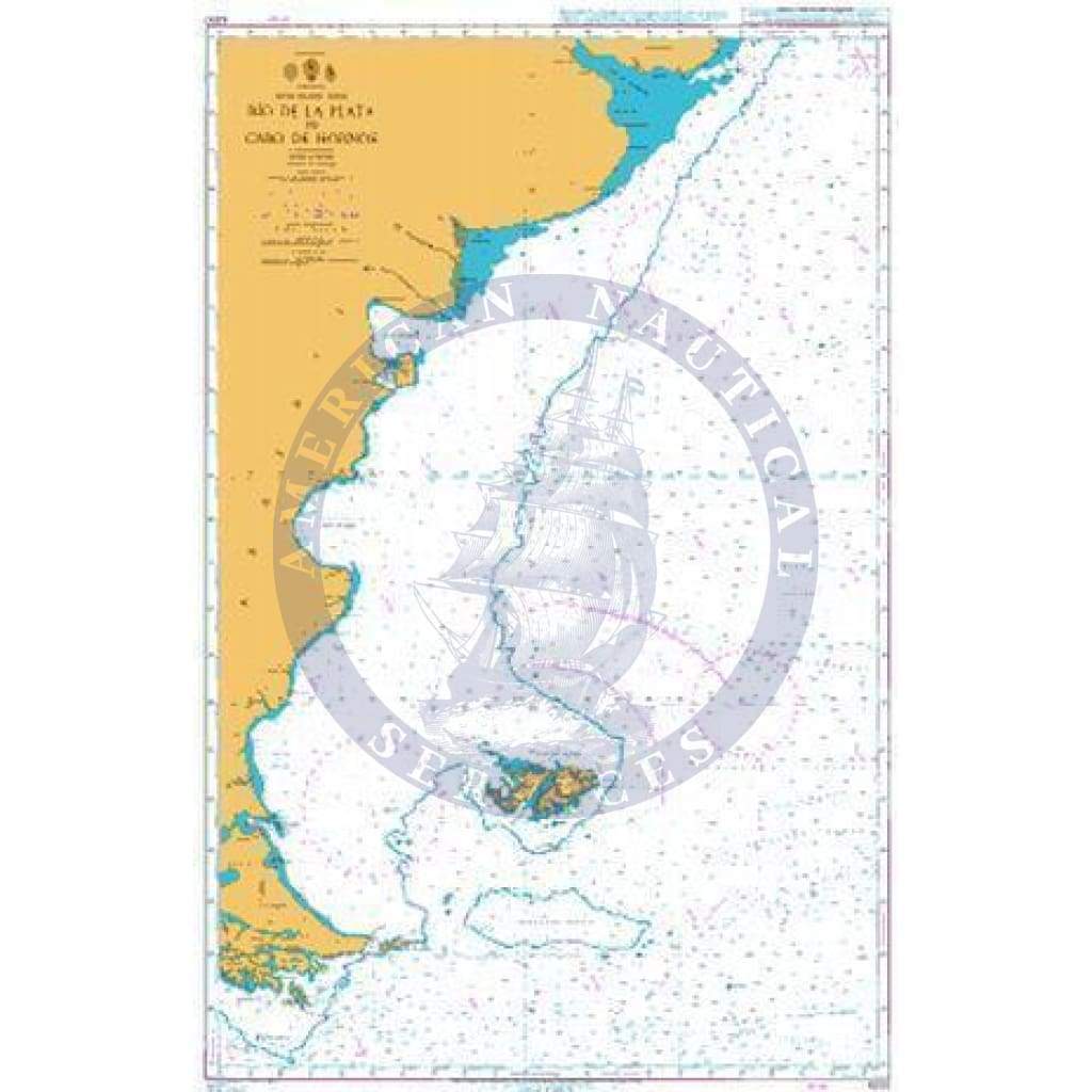 British Admiralty Nautical Chart 4200: Rio de la Plata to Cabo de Hornos
