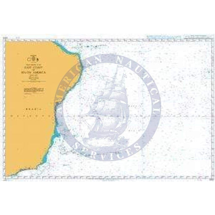 British Admiralty Nautical Chart 4202: East Coast of South America