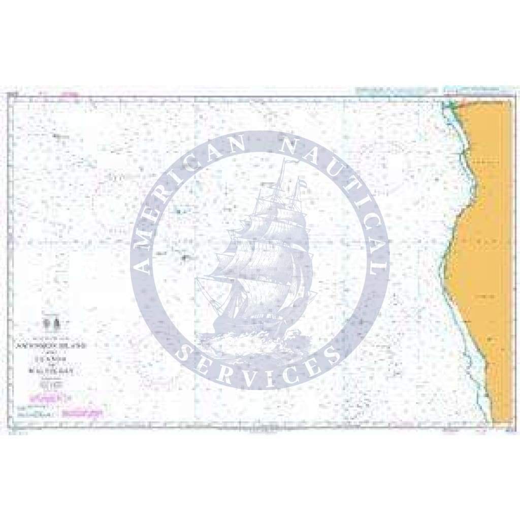British Admiralty Nautical Chart 4203: South Atlantic Ocean, Ascension Island and Luanda to Walvis Bay