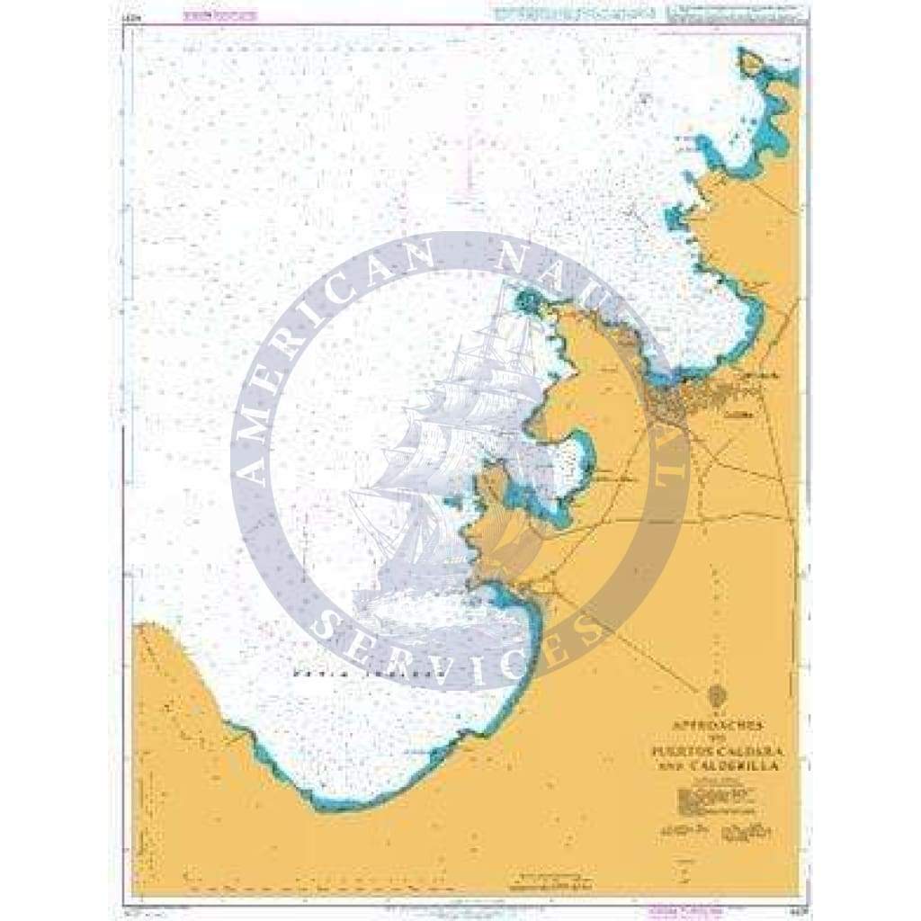 British Admiralty Nautical Chart  4231: Approaches to Puertos Caldera and Calderilla