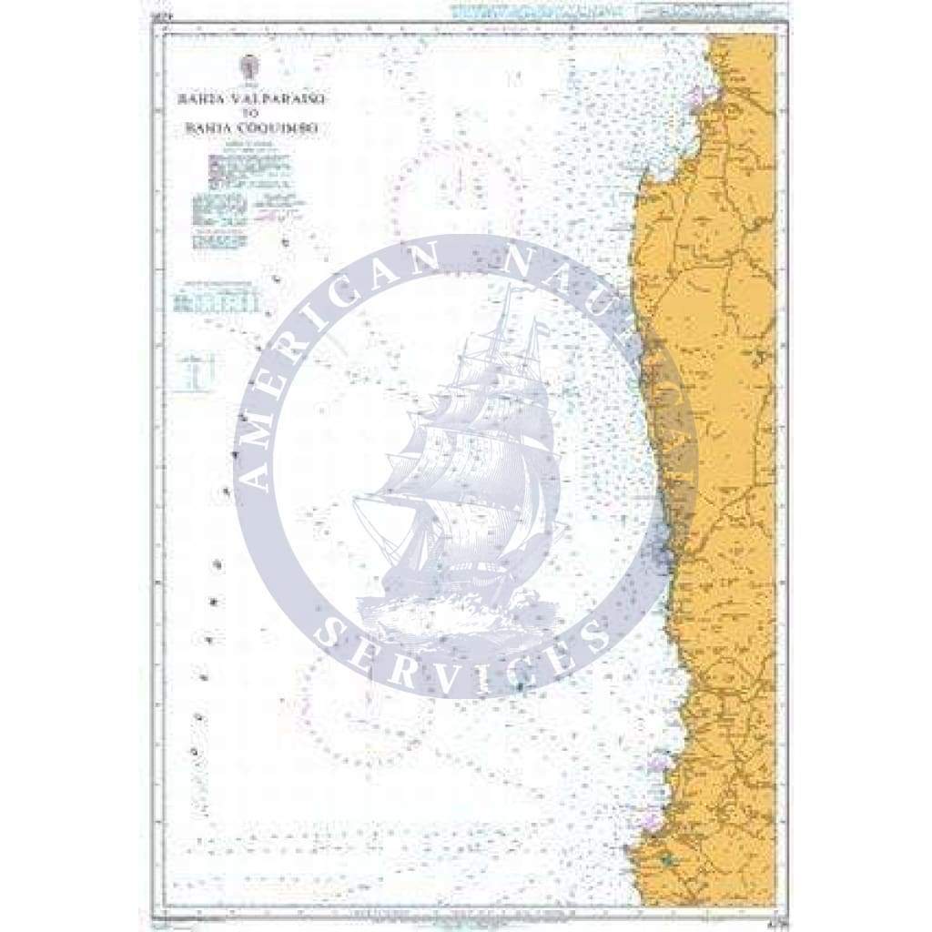British Admiralty Nautical Chart 4235: Bahia Valparaiso to Bahia Coquimbo