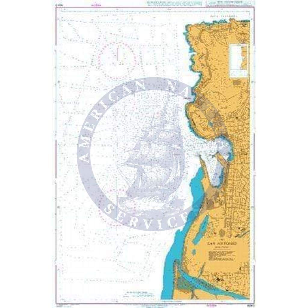 British Admiralty Nautical Chart 4243: San Antonio