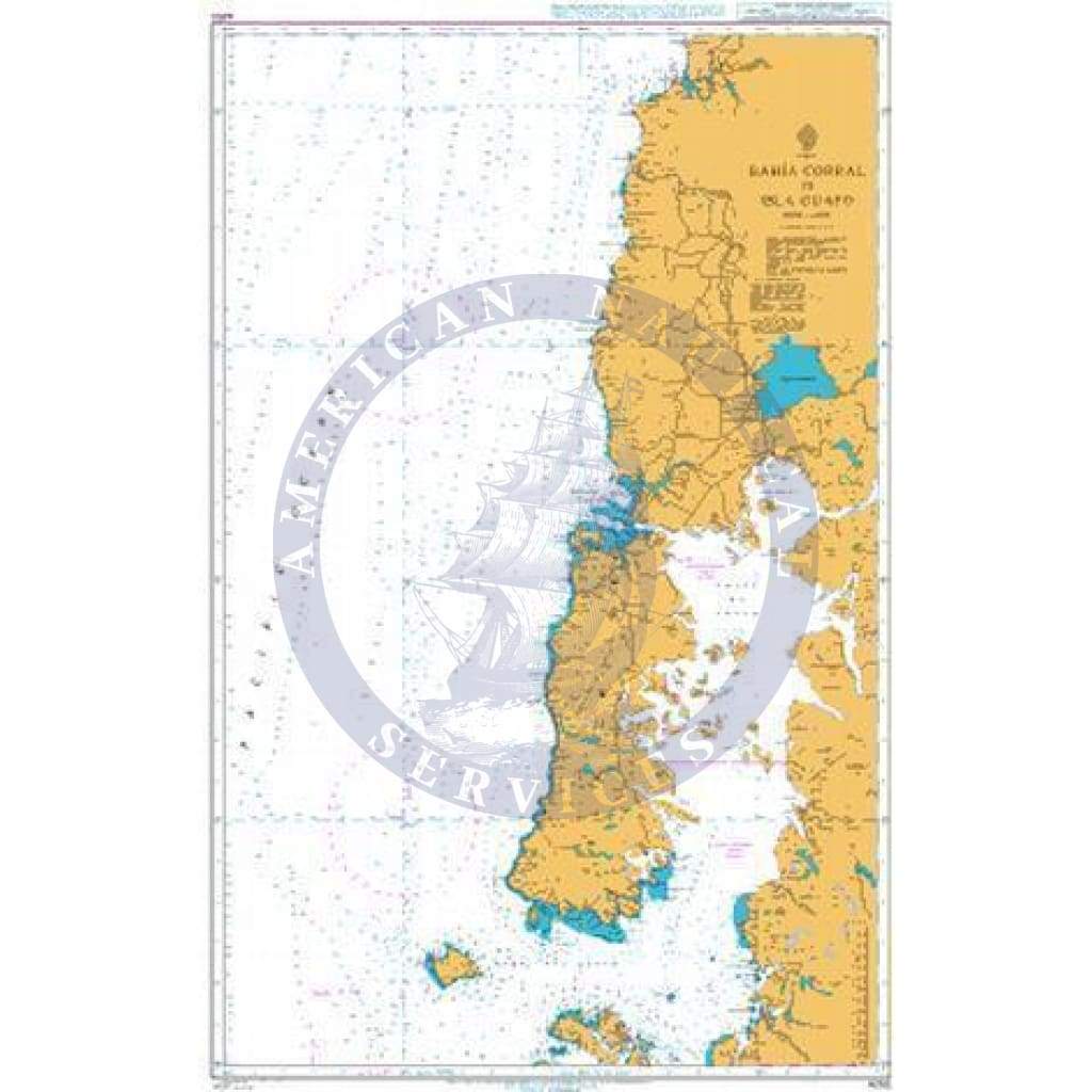 British Admiralty Nautical Chart  4250: Bahia Corral to Isla Guafo