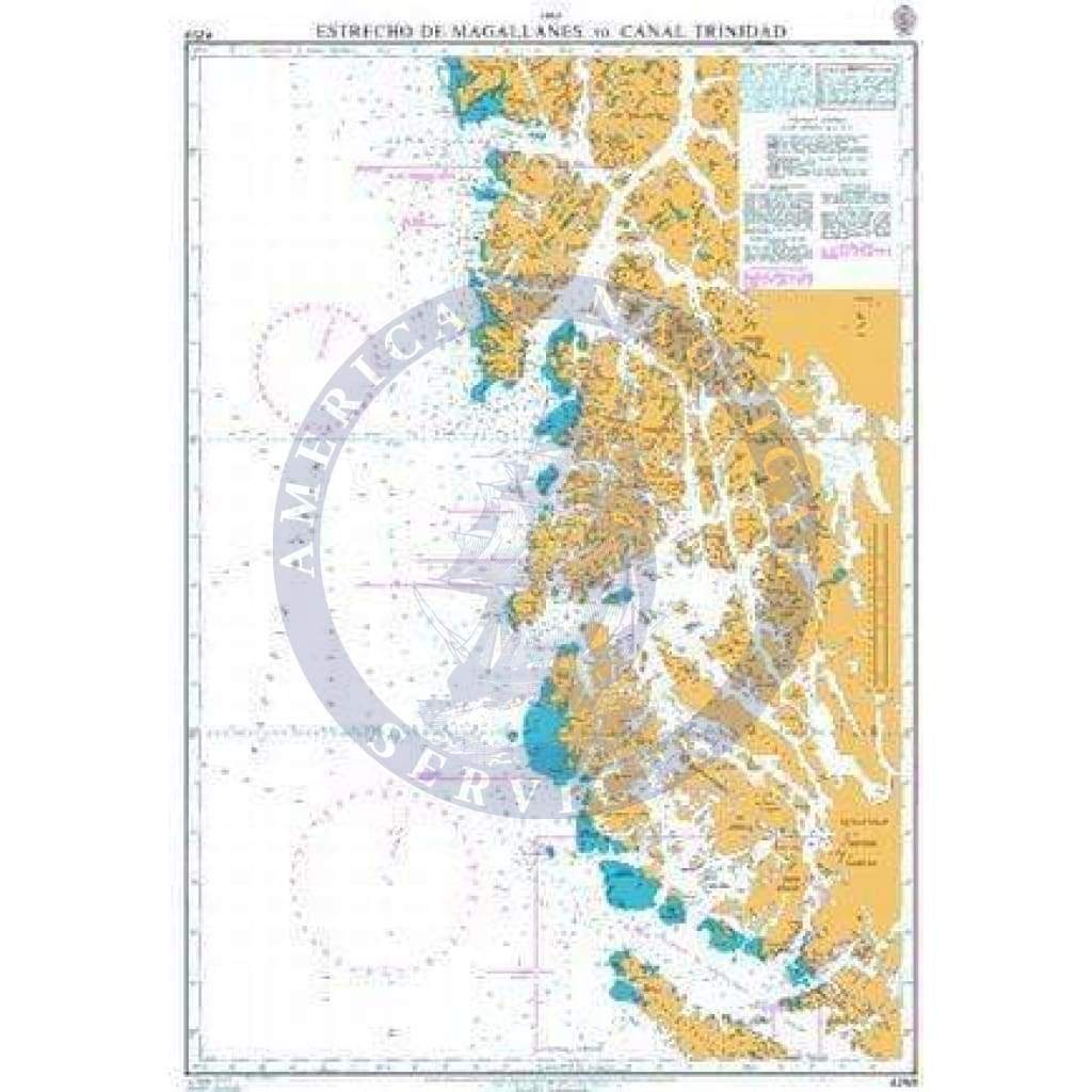 British Admiralty Nautical Chart  4259: Estrecho de Magallanes to Canal Trinidad