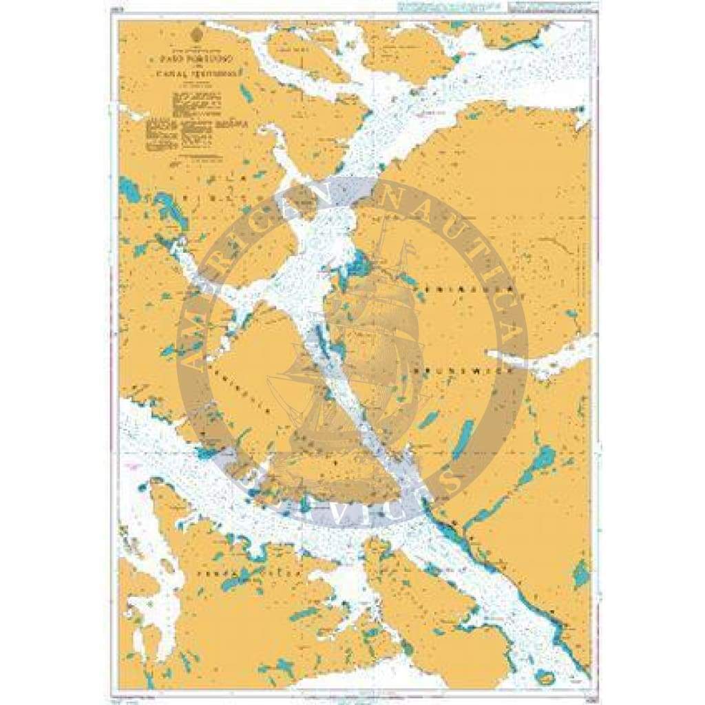 British Admiralty Nautical Chart  4262: Paso Tortuoso and Canal Jeronimo