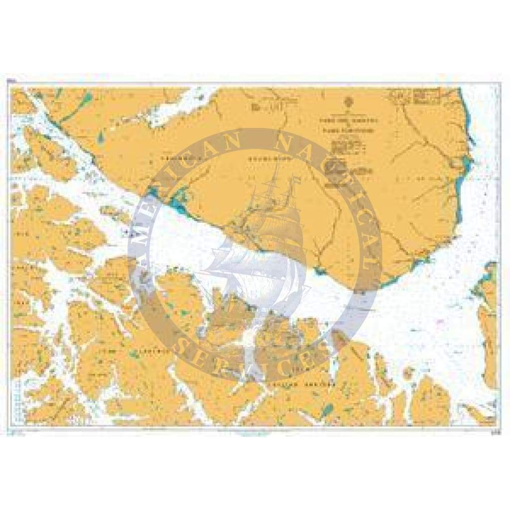 British Admiralty Nautical Chart  4266: Paso del Hambre to Paso Tortuoso