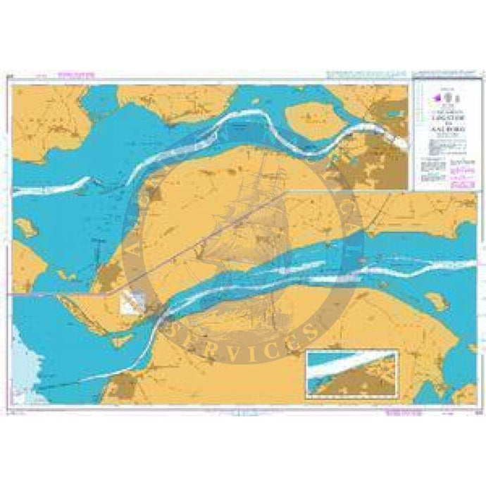 British Admiralty Nautical Chart 428: Denmark – Limfjorden, Løgstør to Aalborg