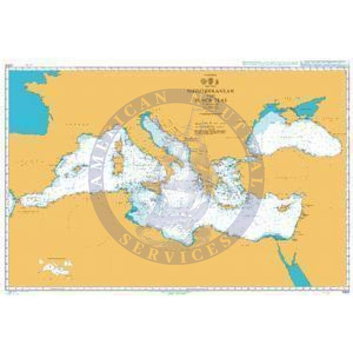 British Admiralty Nautical Chart  4300: Mediterranean and Black Seas