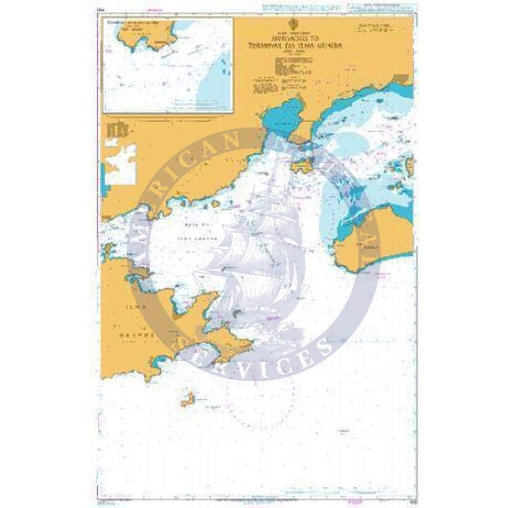 British Admiralty Nautical Chart  432: Approaches to Terminal da Ilha Guaiba