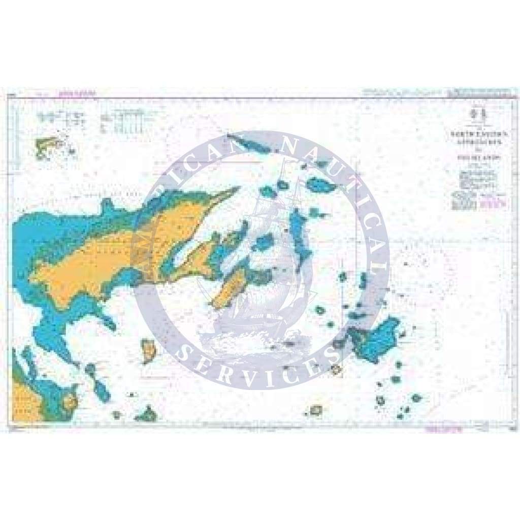 British Admiralty Nautical Chart 440: North Eastern Approaches to Fiji Islands