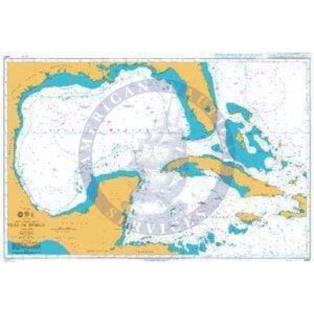 British Admiralty Nautical Chart 4401: Gulf of Mexico