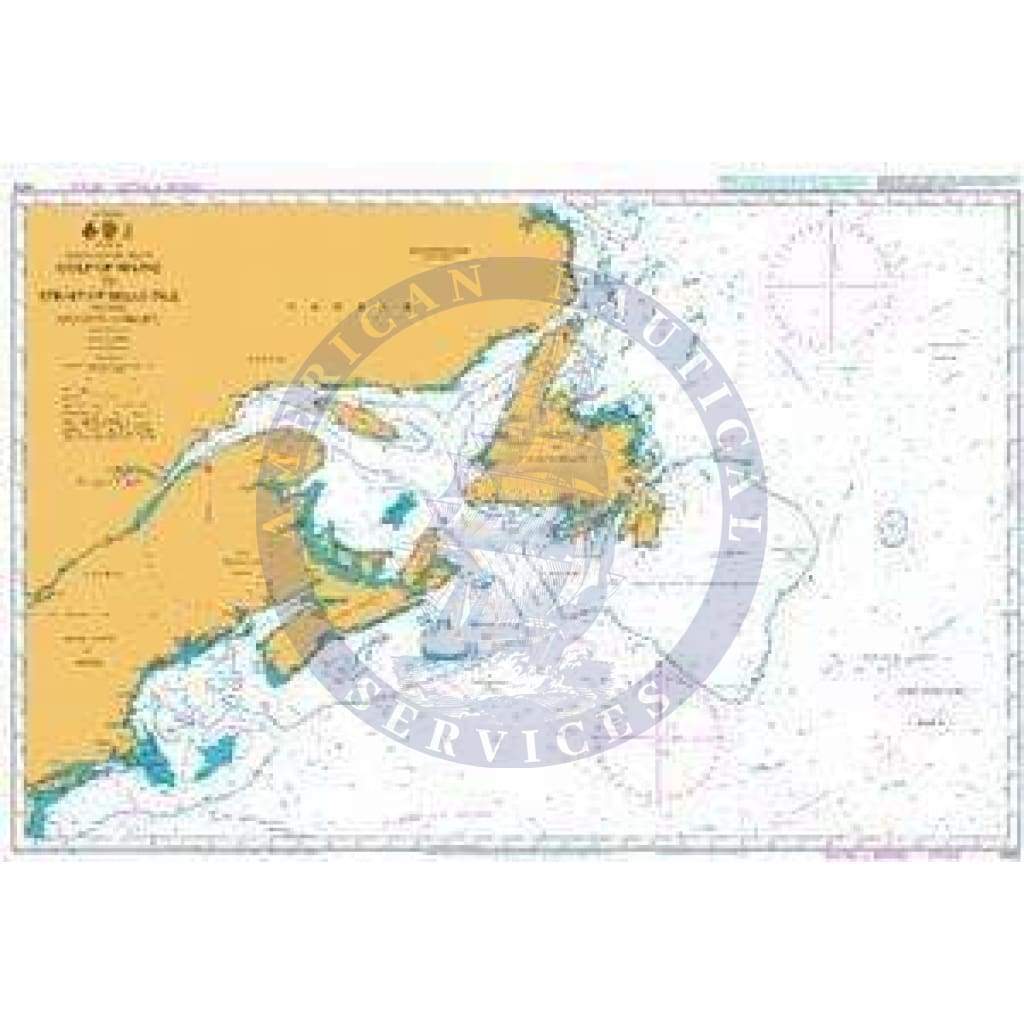 British Admiralty Nautical Chart 4404: North Atlantic Ocean, Gulf of Maine to Strait of Belle Isle including Gulf of Saint Lawrence