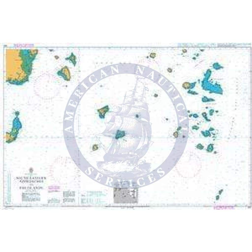 British Admiralty Nautical Chart 441: South Eastern Approaches to Fiji Islands