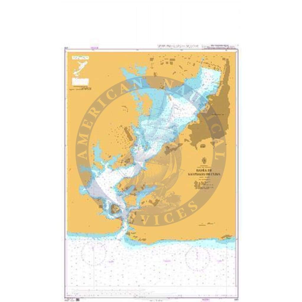 British Admiralty Nautical Chart 443: Bahía de Santiago de Cuba