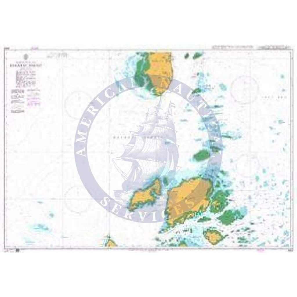 British Admiralty Nautical Chart 4464: Philippines and Malaysia, Balabac Strait