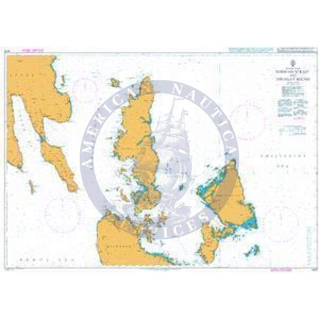 British Admiralty Nautical Chart 4475: Surigao Strait and Dinagat Sound