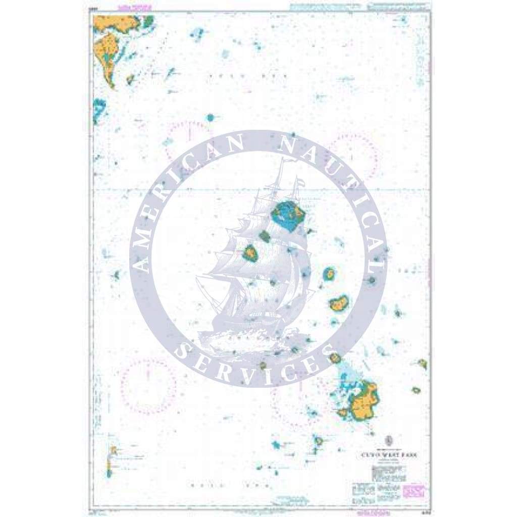 British Admiralty Nautical Chart 4482: Cuyo West Pass